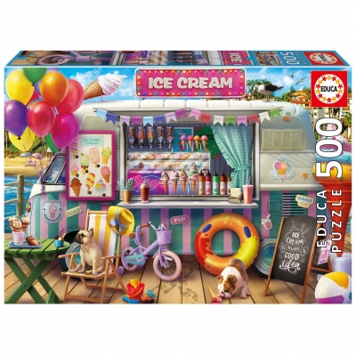 Puzzle, Educa, Furgoneta cu Inghetata, 500 de piese