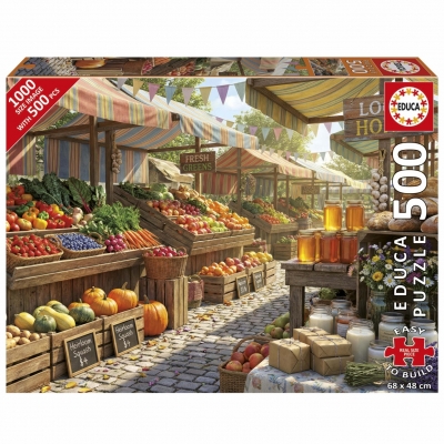 Puzzle, Educa, Piața Fermierilor Sunny PLUS, 500 de piese