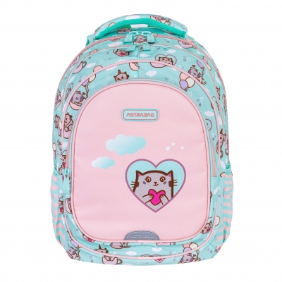Ghiozdan, Astrabag, AB300, 3 compartimente, 42x30x19cm, design pisic