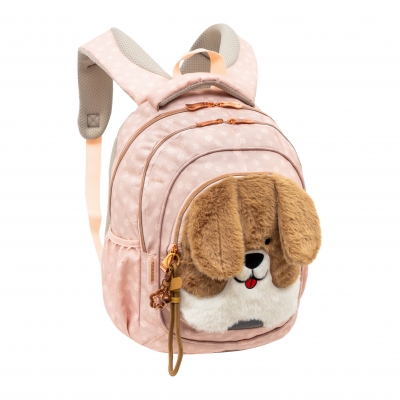 School backpack, Astra, Fluffy puppy, AB330, 39 x 28 x 15 cm