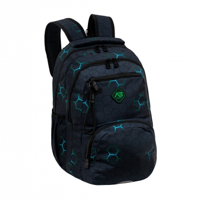 School backpack, Astra, Green element, AB200, 44 x 32 x 19 cm