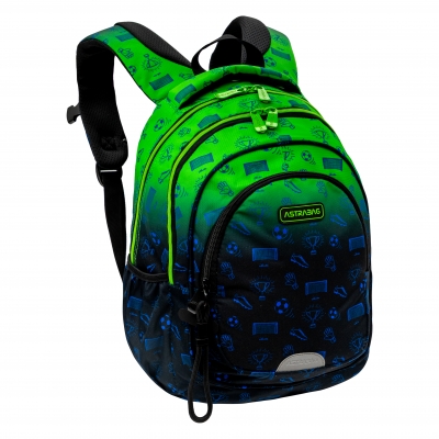 School backpack, Astra, Ombre football, AB330, 39 x 28 x 15 cm