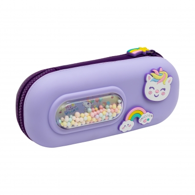 3D Foam Pencil Case, Astra, Unicorn, Violet, 23.3 x 9.5 x 4.5 cm