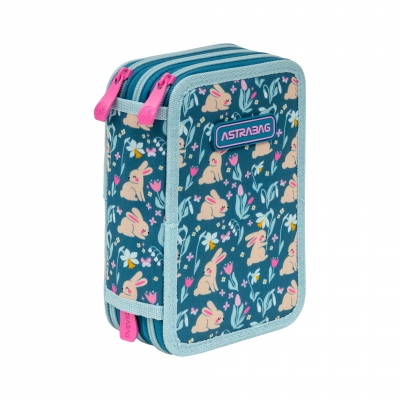 Triple vanity case with accessories, Astra, Candy Bunny, AC31, 20.5 x 13 x 6 cm