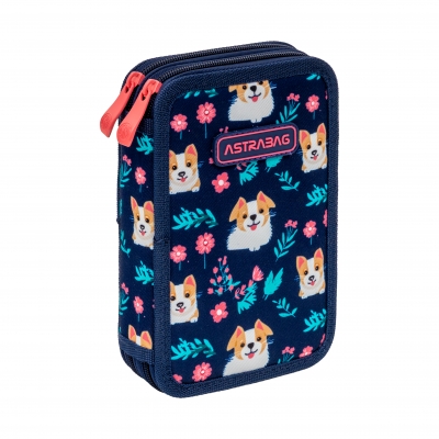 Double toiletry bag with accessories, Astra, Dear Puppy, AC21, 20.5 x 13 x 4.5 cm
