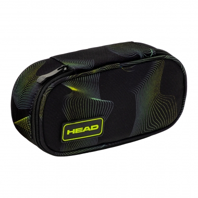Single pencil case without accessories, Astra, Green wool, AC6, 22 x 9 x 5 cm