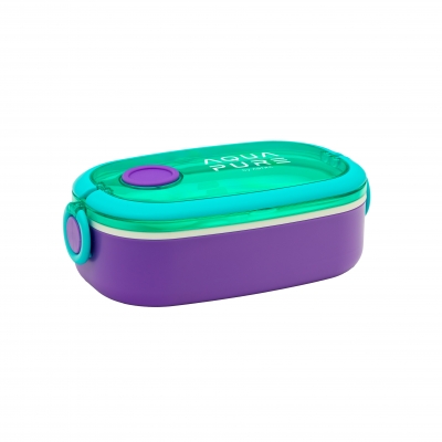 Lunch box, Astra, Aqua Pure, Turquoise and purple, 900 ml