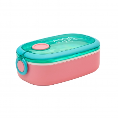 Lunch box, Astra, Aqua Pure, Turquoise and pink, 900 ml