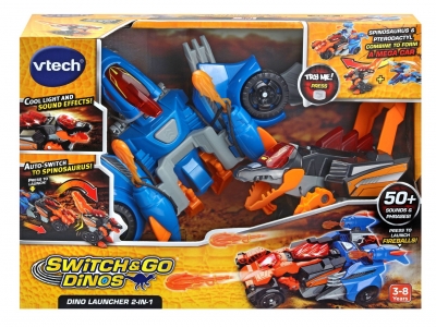 Jucarie interactiva, Vtech, Switch & Go, Dino Launcher 2 in 1