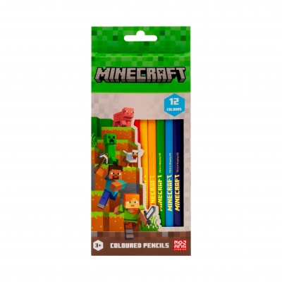 Triangular pencils, Astra, MINECRAFT, 12 colors