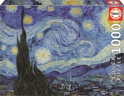 Puzzle, Educa, Noaptea înstelată, Vincent Van Gogh, 1000 de piese