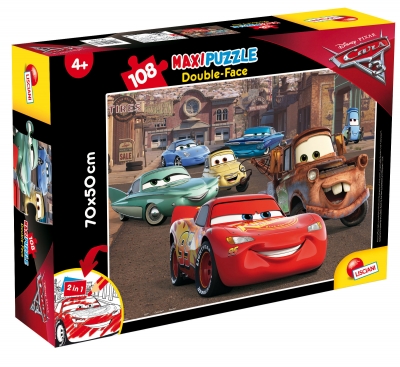 Puzzle, Lisciani, Cars 3, Puzzle cu doua fete 108 piese