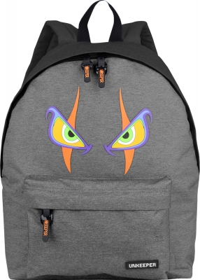 Rucsac scoala, Unkeeper, Jinx, 44 x 33 x 14 cm, Gri