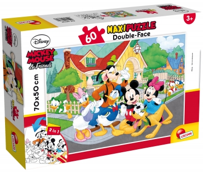 Puzzle de colorat maxi, Mickey Mouse, 60 piese