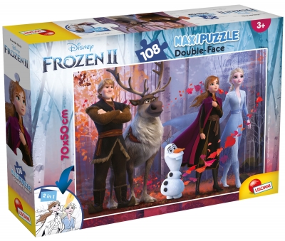 Puzzle, Lisciani, Frozen 2, Double-sided puzzle 108 pieces