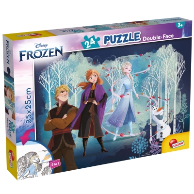 Puzzle, Lisciani, Frozen, Puzzle cu doua fete 24 piese