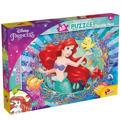 Puzzle, Lisciani, The Little Mermaid, Double-sided puzzle 48 pieces