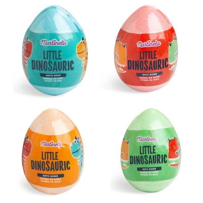 Minge de baie efervescenta, Martinelia, Ou de dinozaur cu surpriza, 100 g