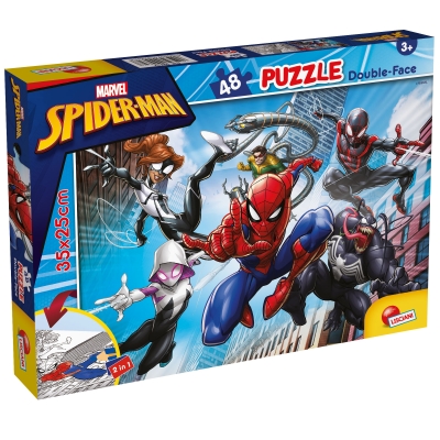Puzzle, Lisciani, Spiderman, Two-faced puzzle 48 pieces