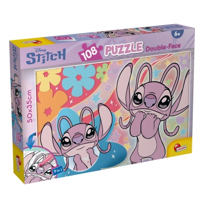 Puzzle, Lisciani, Stitch, puzzle față-verso, 108 piese