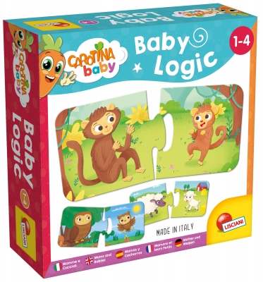 Puzzle Lisciani Carotina Baby - Duo, Mama si puiul, 12x2 piese