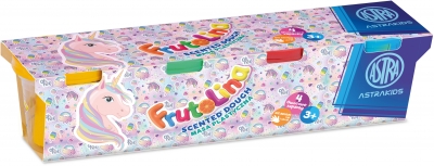 Modeling set, Astra, Frutolina, Unicorn, 4 colors x 100 g.