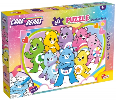 Puzzle, Lisciani, Ursuleții Grijă, puzzle față-verso, 60 de piese