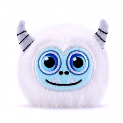 Plush bouncy ball, Bouncibles, Boofa, White Yeti