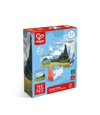 Дървен пъзел с кубчета, Hape, The Met, Природа, 6 части