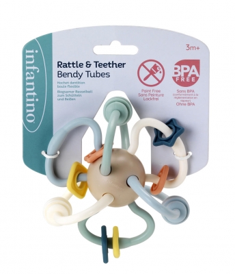 Sensory baby toy, Infantino, Teether, With bendable rings
