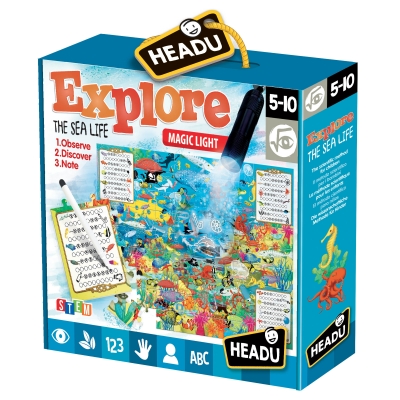 Puzzle Headu S.T.E.M. - Explorati viata marina, 70 piese