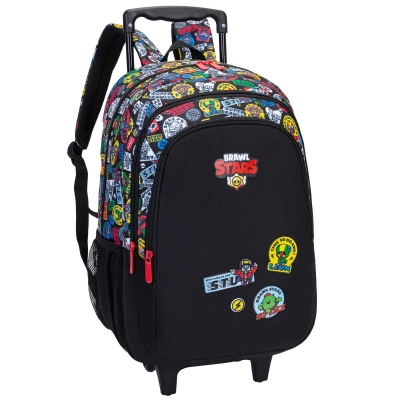 Rucsac de scoala, Kstationery, Brawl Stars cu roti, 44 x 34 x 20 cm