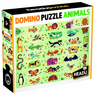 Puzzle, Headu, Animal Dominoes, 28 pieces