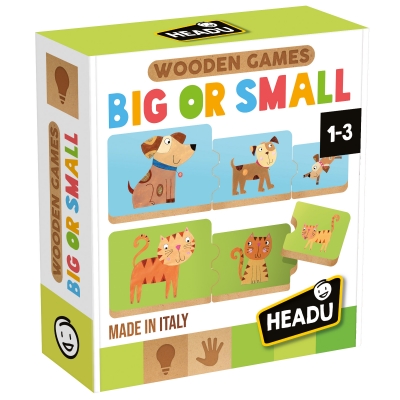 Educational wooden puzzle, Headu, Big or small