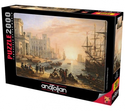 Puzzle, Anatolian, Sunset over the harbor, 2000 pieces