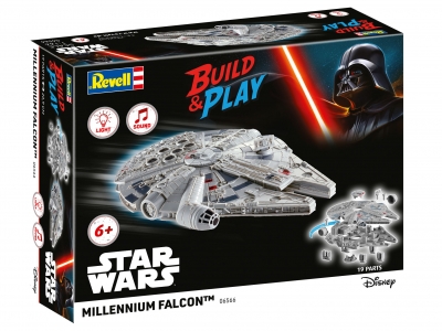 Model de asamblare, Revell, Star Wars, Millennium Falcon cu sunet și lumină, 19 piese
