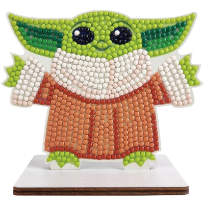 Set de broderie cu diamante, Craft Buddy, Crystal Art Buddies, Grogu, 7 piese
