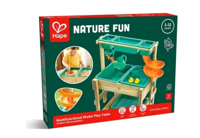 Wooden multifunctional table for outdoor water play, Hape, 17 pieces