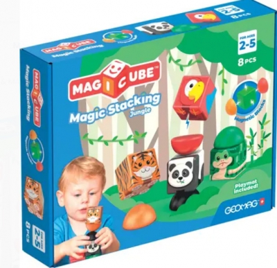Магнитен конструктор, Geomag, Magicube, Джунгла, 8 части