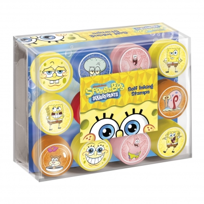 Stamp set, Totum, SpongeBob, 12 pieces