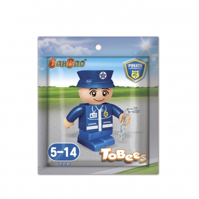 Constructor, BanBao, Minifigurină, Polițist, 4 cm