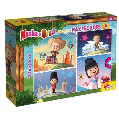 Puzzle, Lisciani, Masha și Ursul, Acesta este grozav, Puzzle 24 de piese