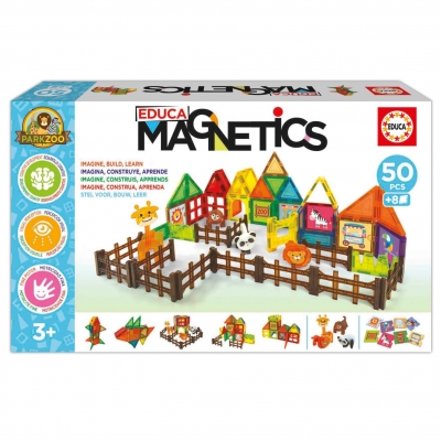 Magnetic constructor, Educa, Zoo, 50 pieces
