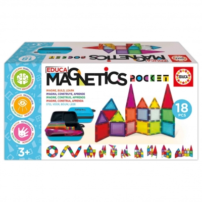 Magnetic constructor, Educa, In a case, 18 pieces