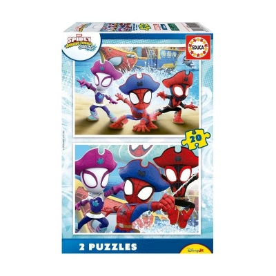 Puzzle, Educa, Spidey și prietenii lui uimitori, 2x20 piese