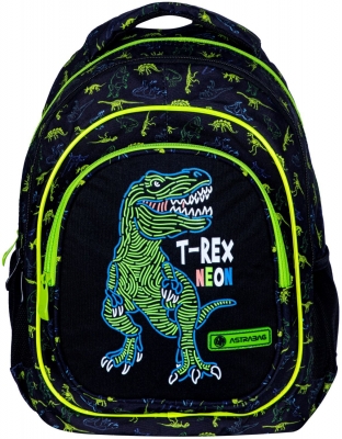 Rucsac de scoala, Astra, T-Rex Neon, 39 x 28 x 15 cm
