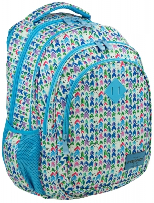 Ghiozdan Arrow Head 4 45x31x19cm 4comp. bleu desi gn sa geata