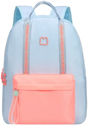 School backpack, Marshmallow, Neon Blue, 43 x 33 x 16 cm