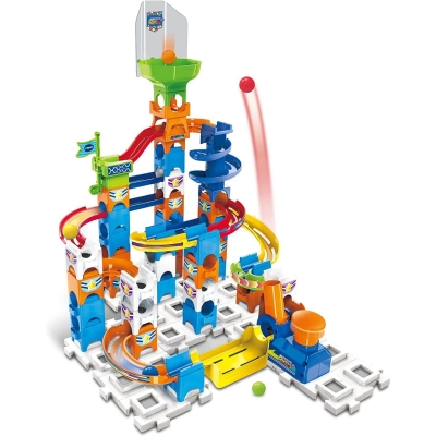Set de joc, Vtech, Pista color cu bile, Oras spiralat, 62 piese