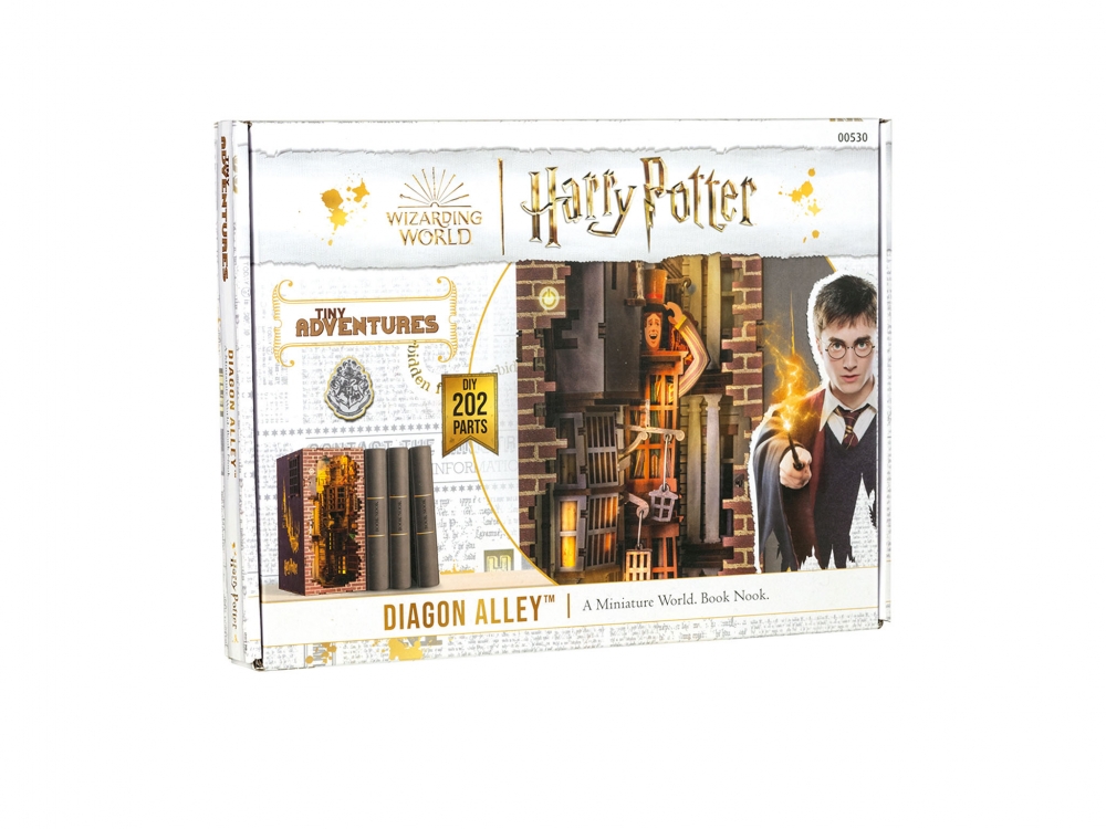 Puzzle Diorama Revell, Harry Potter, Tiny Adventures, Book Nook, Diagon Alley, 23 cm
